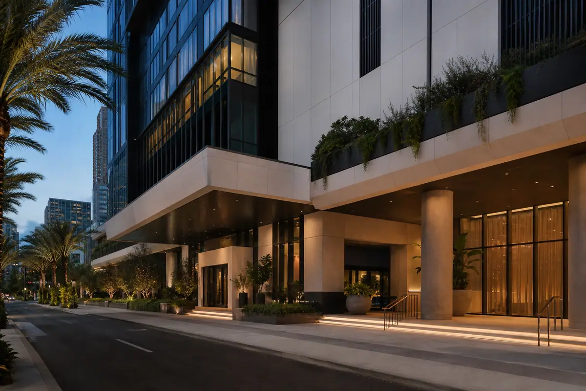 Photoreal exterior of The Tampa EDITION in Tampa