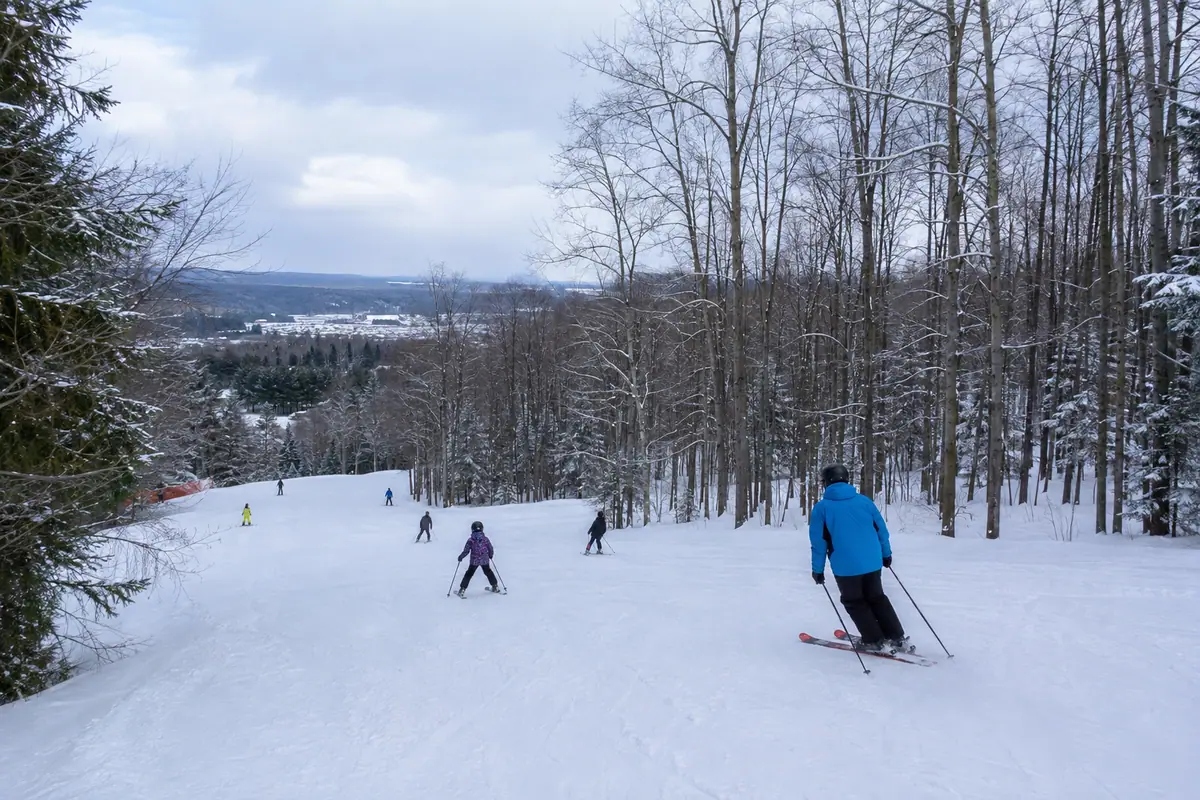 Travel-editorial view of Hickory Hills Ski Area in Traverse City, Michigan