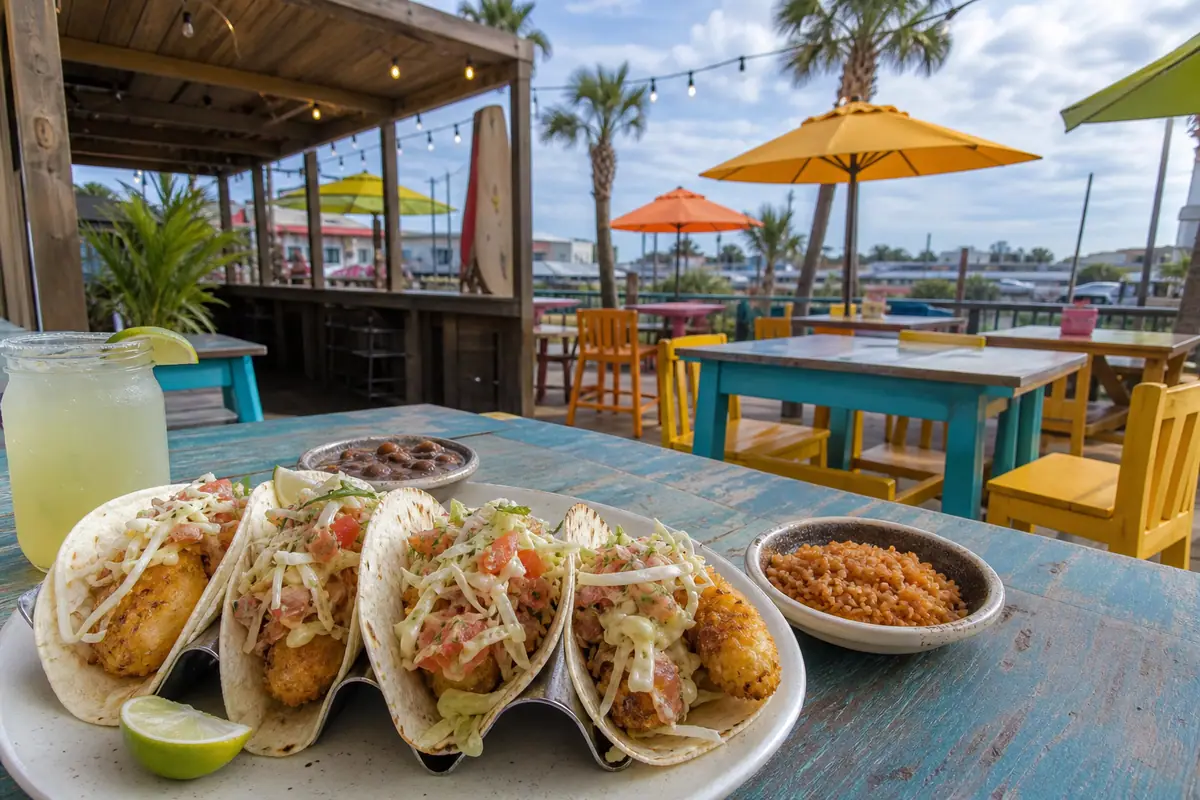 Photoreal travel-editorial view of Pelons Baja Grill in Virginia Beach, Virginia