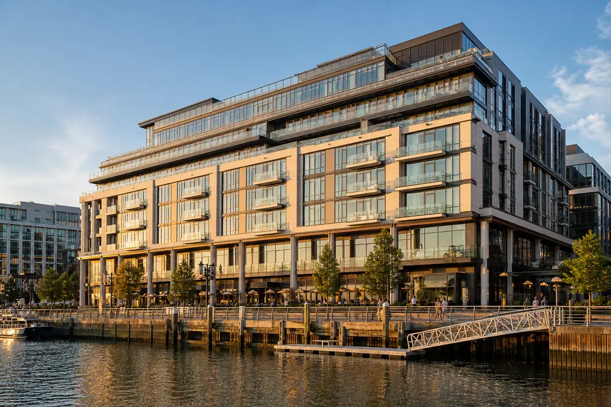 Photoreal exterior of Pendry Washington DC - The Wharf in Washington, DC