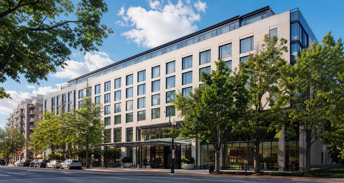Photoreal exterior of The Dupont Circle Hotel in Washington, DC
