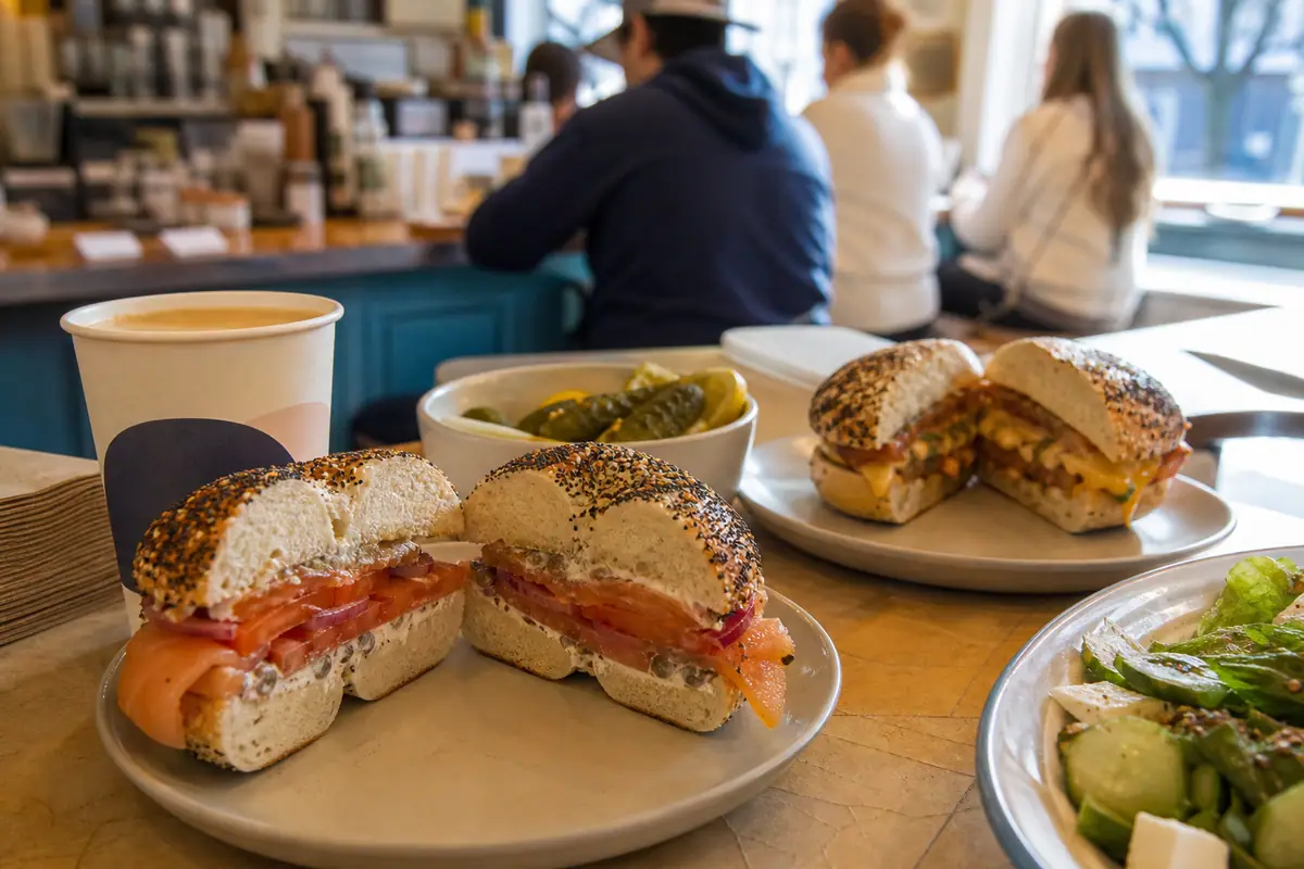 Photoreal dining scene representing Call Your Mother Deli in Washington, DC