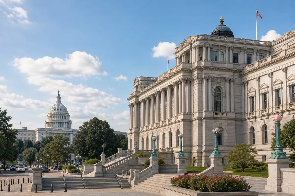 Photoreal Capitol Hill landmark scene representing Washington, DC