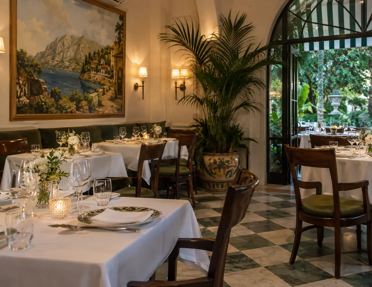 Photoreal travel-editorial view of La Sirena in West Palm Beach, Florida