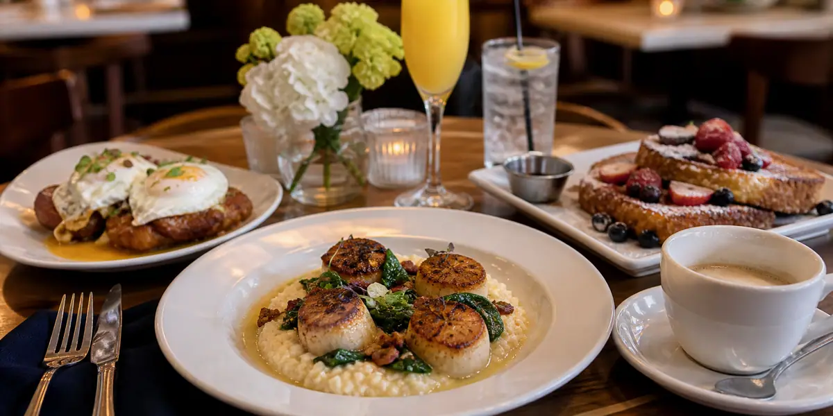Photoreal American bistro scene representing Second Street American Bistro in Williamsburg